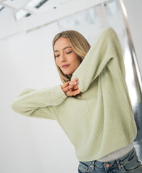 Merino wool sweater LE DIJON Lime green