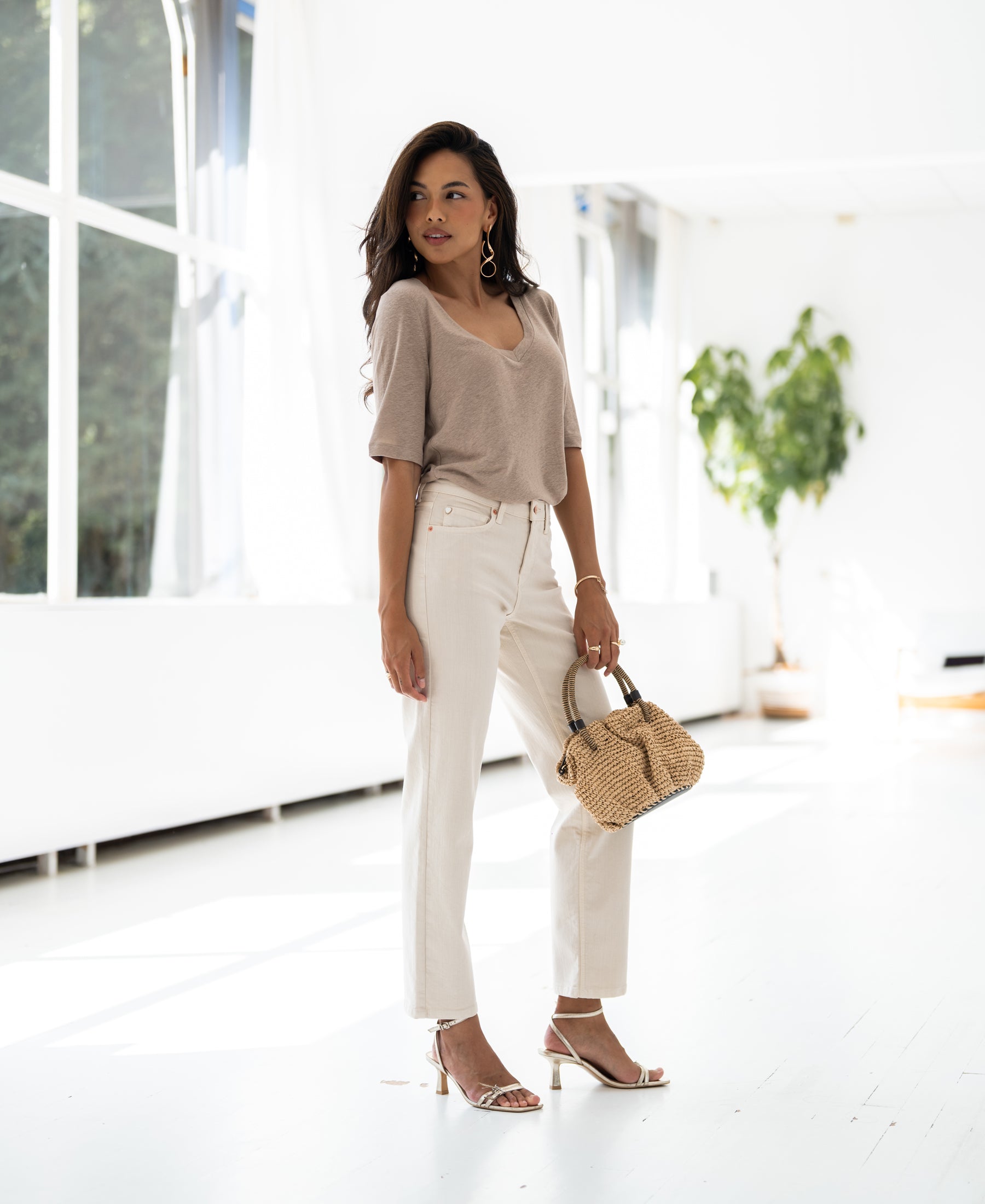 Jeans LE GUY Cream