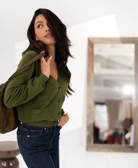 Merino vest LA DONNA Olive