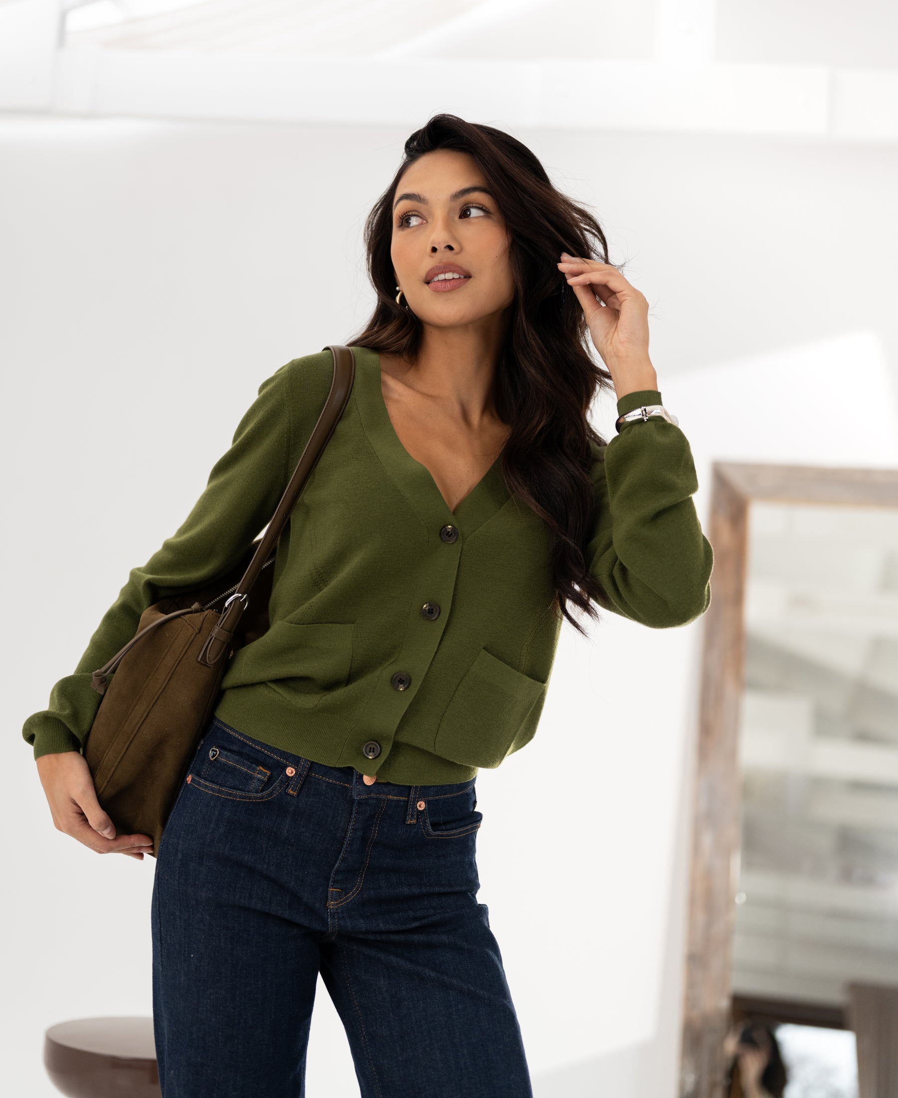 Merino vest LA DONNA Olive