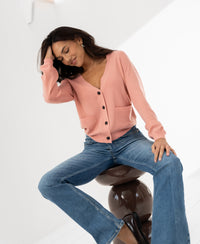 Merino vest LA DONNA Roze