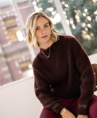 Mohair sweater LA DOUCE Cocoa