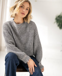 Mohair sweater LA DOUCE Grey melange
