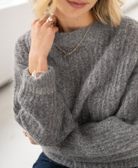 Mohair sweater LA DOUCE Grey melange