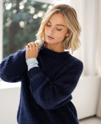 Mohair sweater LA DOUCE Navy