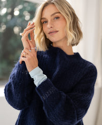 Mohair sweater LA DOUCE Navy