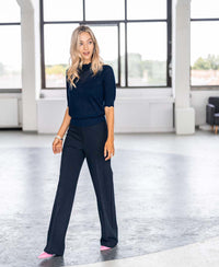 Wide-leg trousers LA POISY Dark Blue