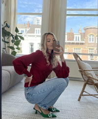 Colt Sweater LES SALLES Dark Red