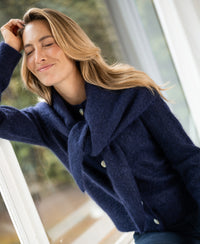 Mohair vest LA ELOIS Navy