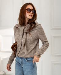 Zacht mohair vest LA ELOIS Zand