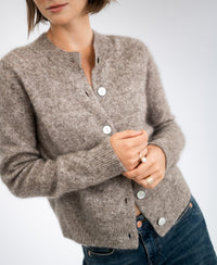 Soft Mohair Cardigan LA ELOIS Sand