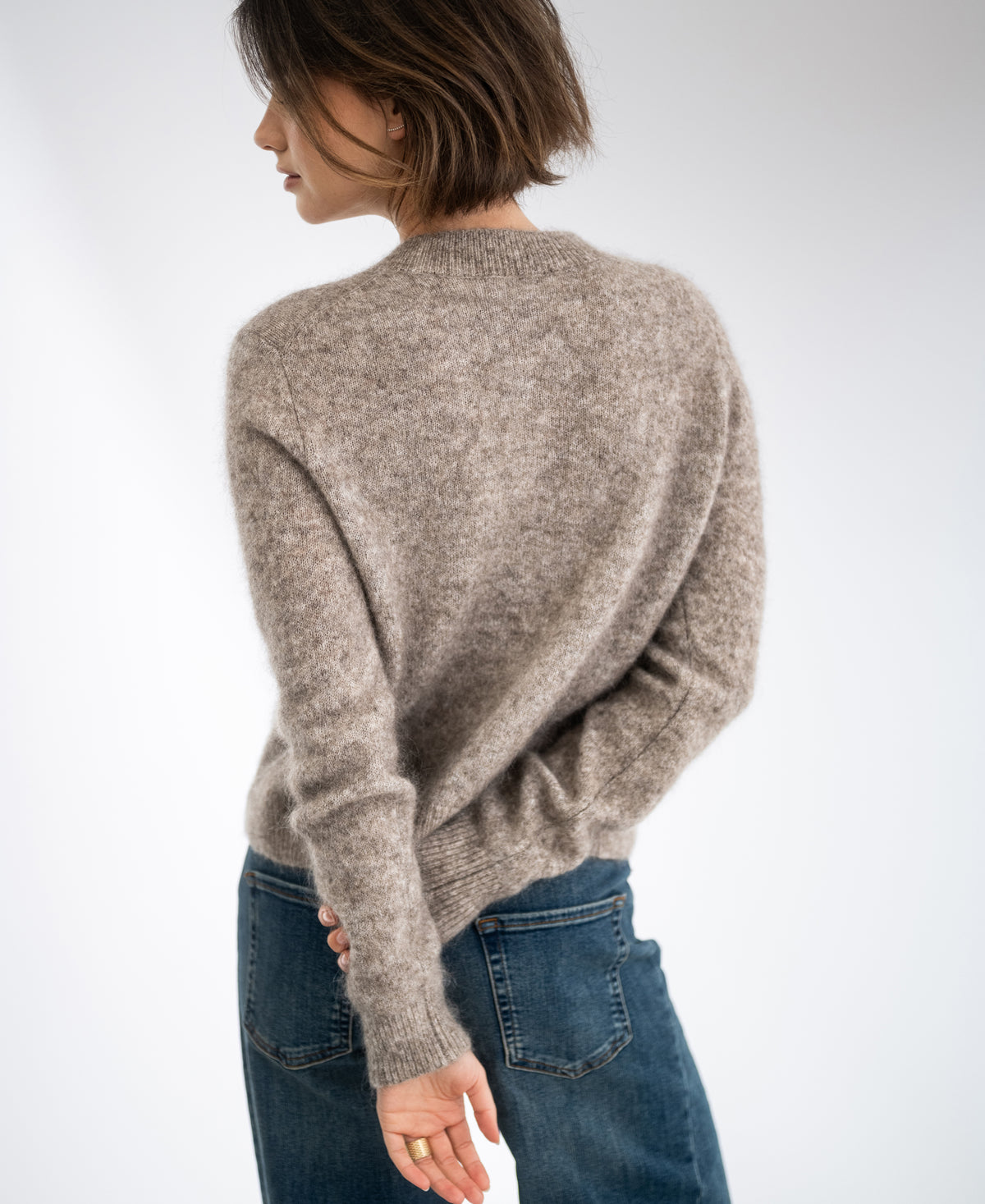 Soft Mohair Cardigan LA ELOIS Sand