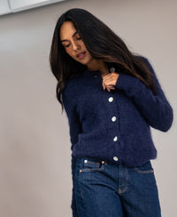 Soft Mohair Cardigan LA ELOIS Navy