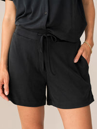 Jersey-Rippshorts LA EMILIA Anthrazit