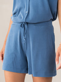 Jersey-Rippshorts LA EMILIA Jeans blau
