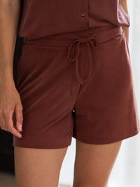 Jersey-Rippshorts LA EMILIA Henna