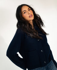 Merino wool Jacket LA FAYE Dark Blue