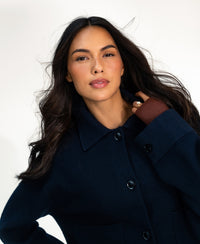 Merino wool Jacket LA FAYE Dark Blue