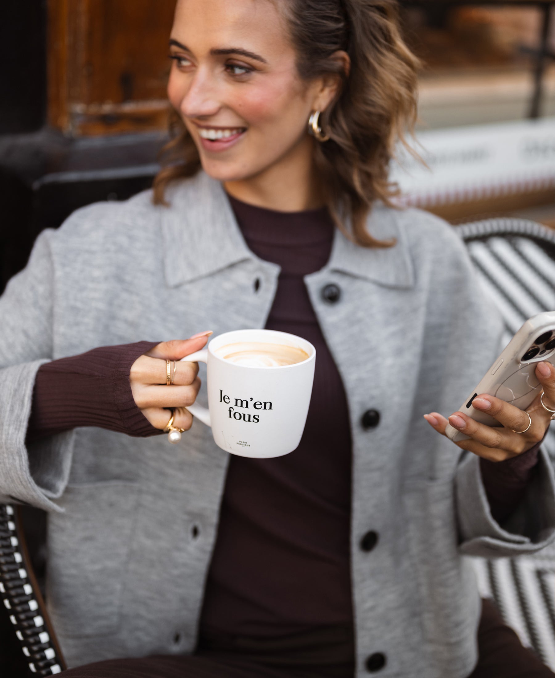 Wollen jasje LA FAYE Grijs