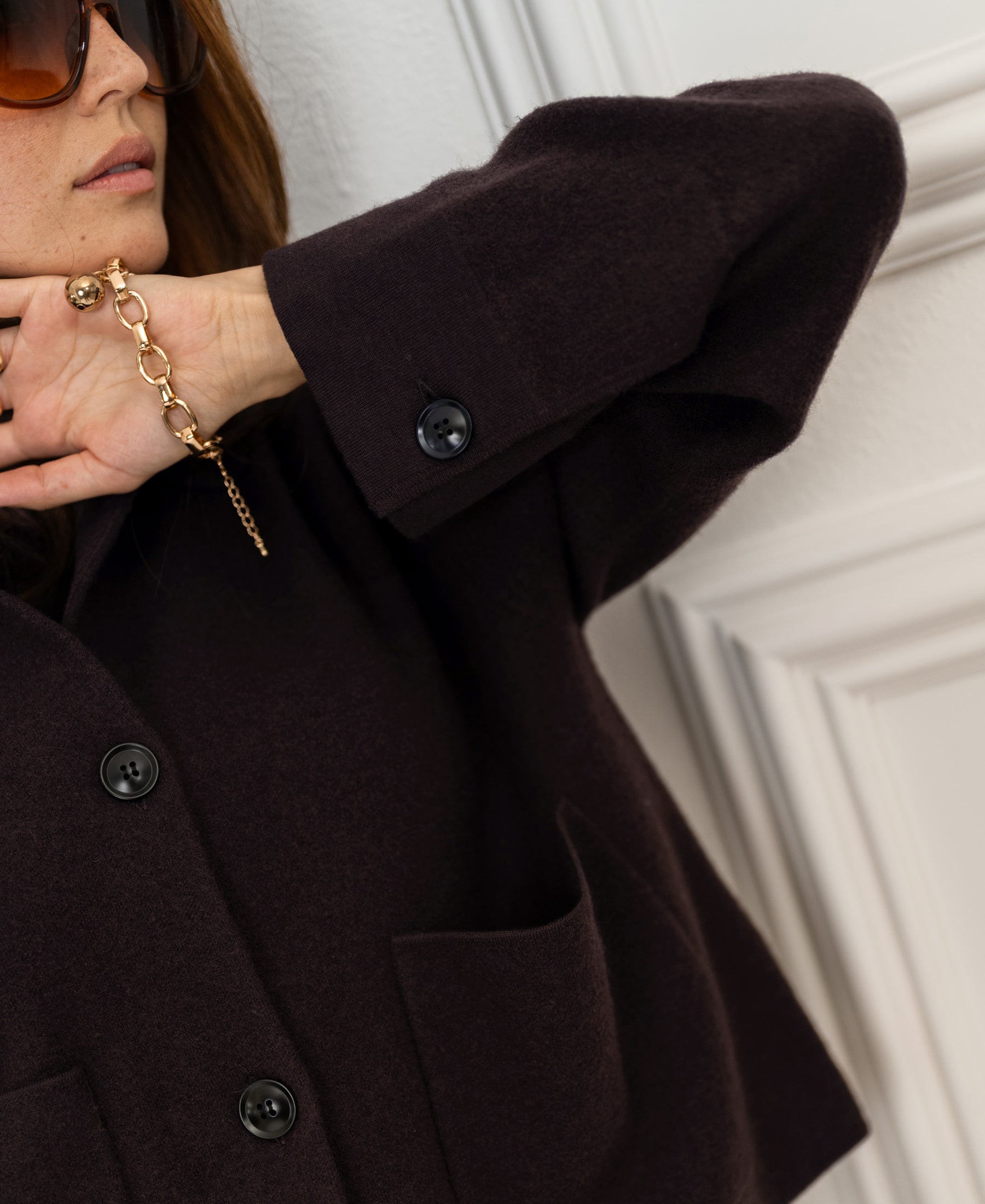Wool Jacket LA FAYE Pure Cocoa