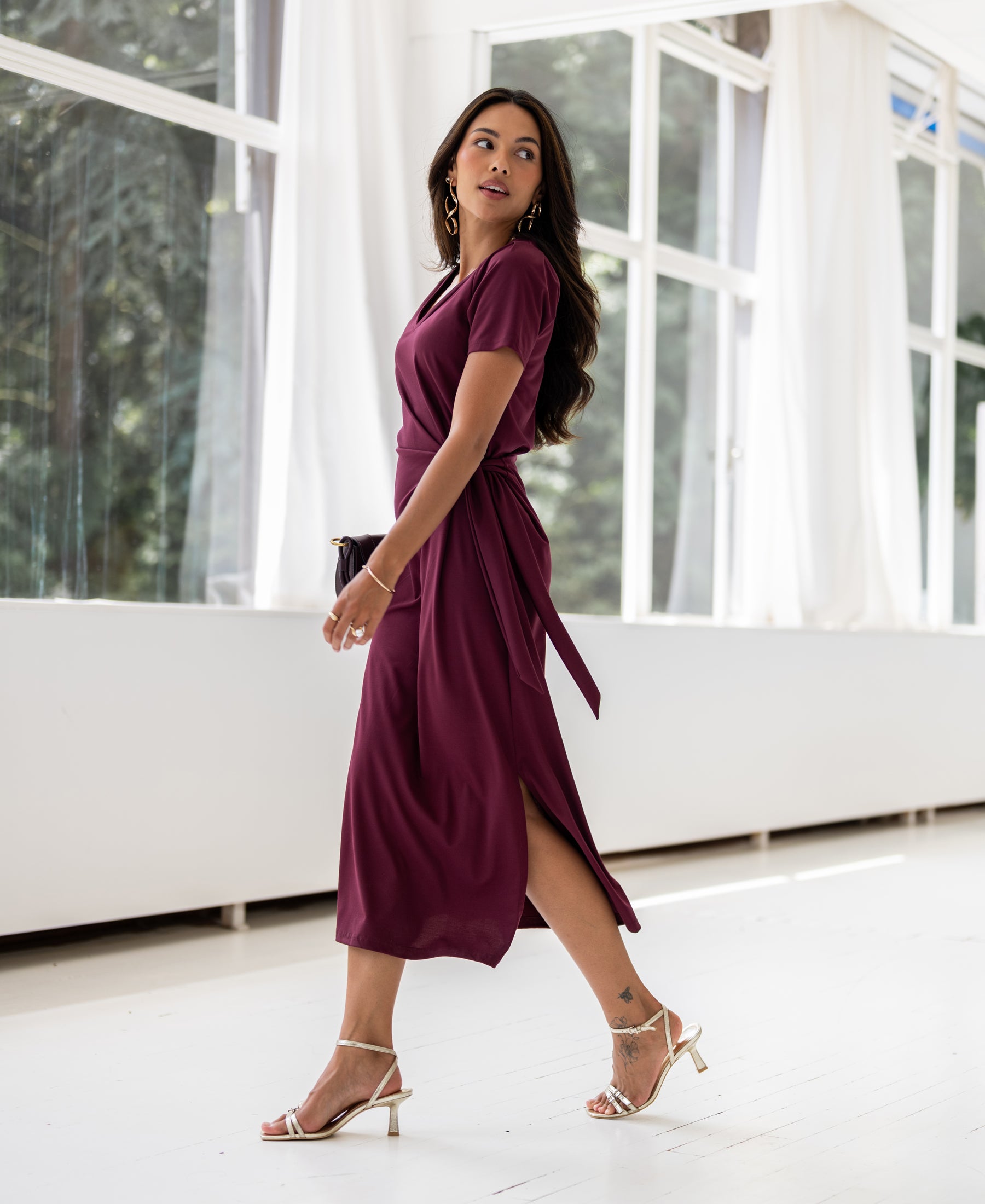 Lange jurk LA FILICIA Wine