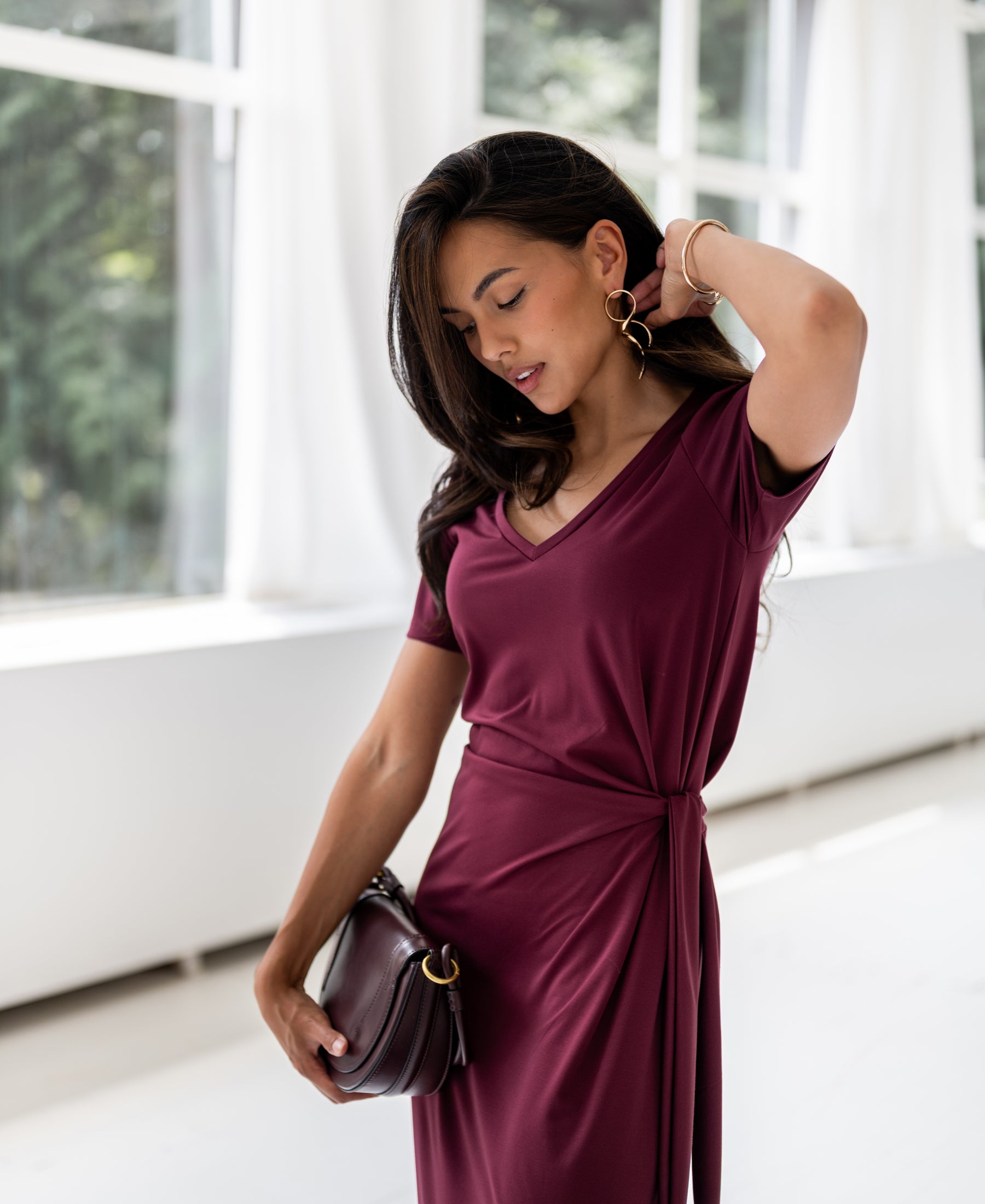Lange jurk LA FILICIA Wine