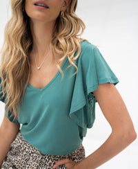 Two-way top LA FIORA Mist green