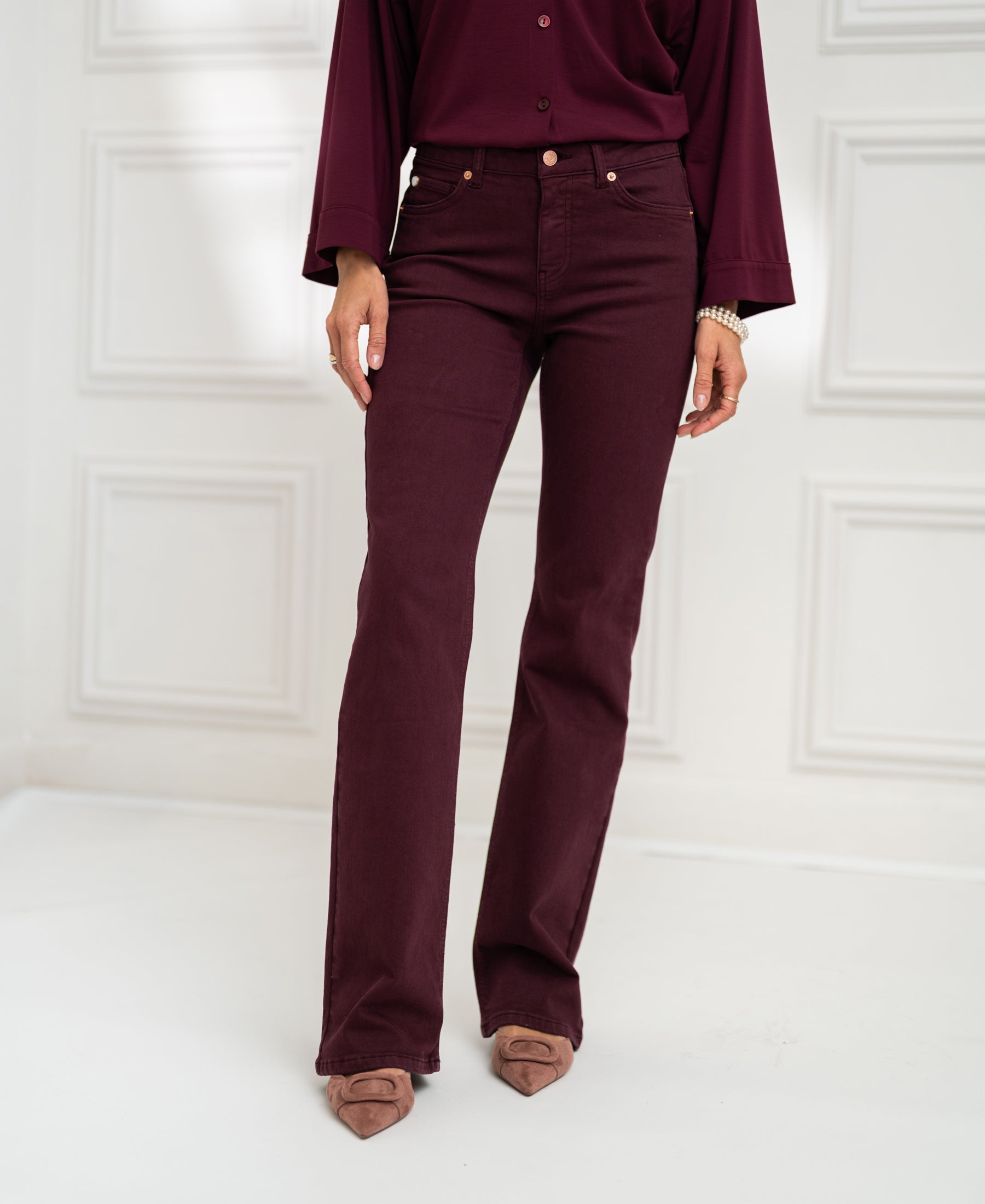 Jeans LES FLARES Wine