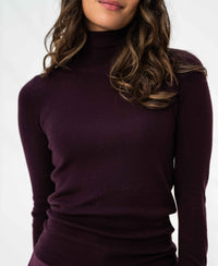 Merino-Rollkragenpullover LA FORTE Aubergine