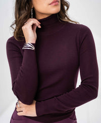 Merino-Rollkragenpullover LA FORTE Aubergine