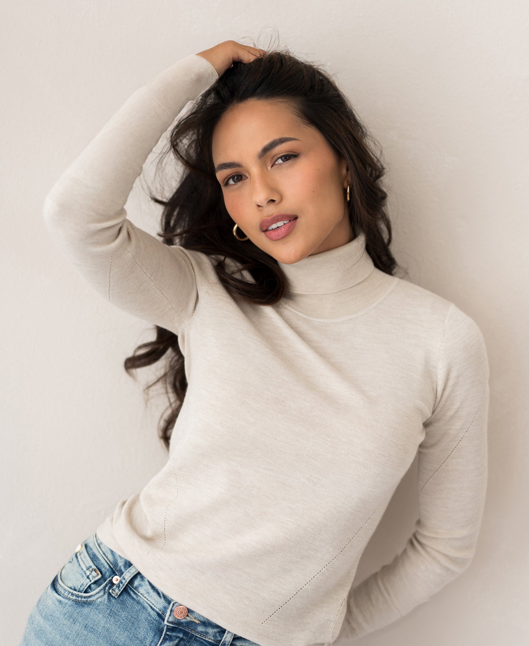 Merino turtleneck LA FORTE Beige