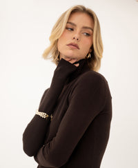 Merino-Rollkragenpullover LA FORTE Pure choco