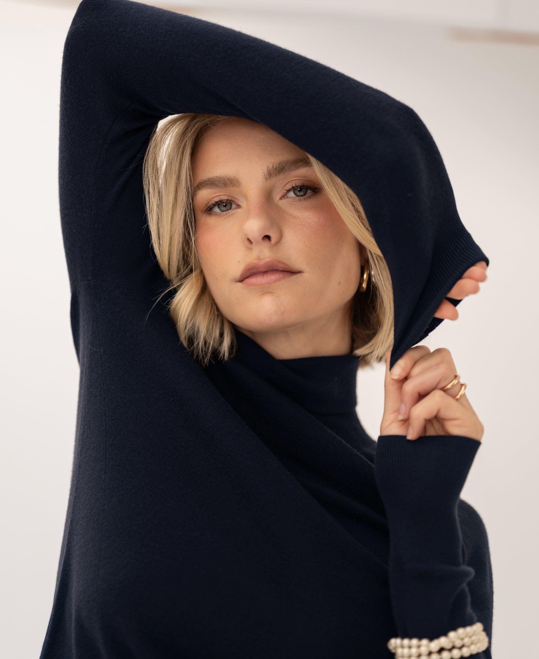 Merino-Rollkragenpullover LA FORTE Dunkelblau