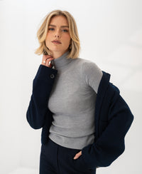 Merino-Rollkragenpullover LA FORTE Feathergrey