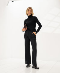 Merino-Rollkragenpullover LA FORTE Schwarz