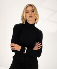 Merino-Rollkragenpullover LA FORTE Schwarz