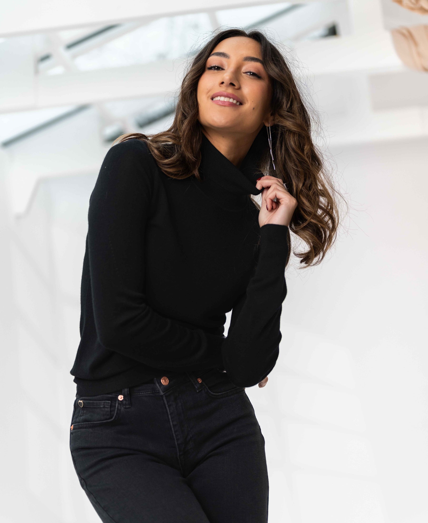 Merino-Rollkragenpullover LA FORTE Schwarz