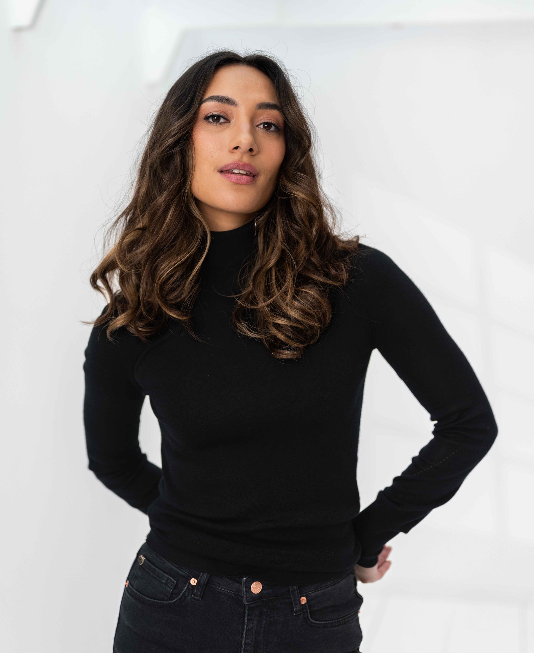 Merino-Rollkragenpullover LA FORTE Schwarz