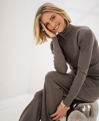 Merino-Rollkragenpullover LA FORTE Dunkelsand