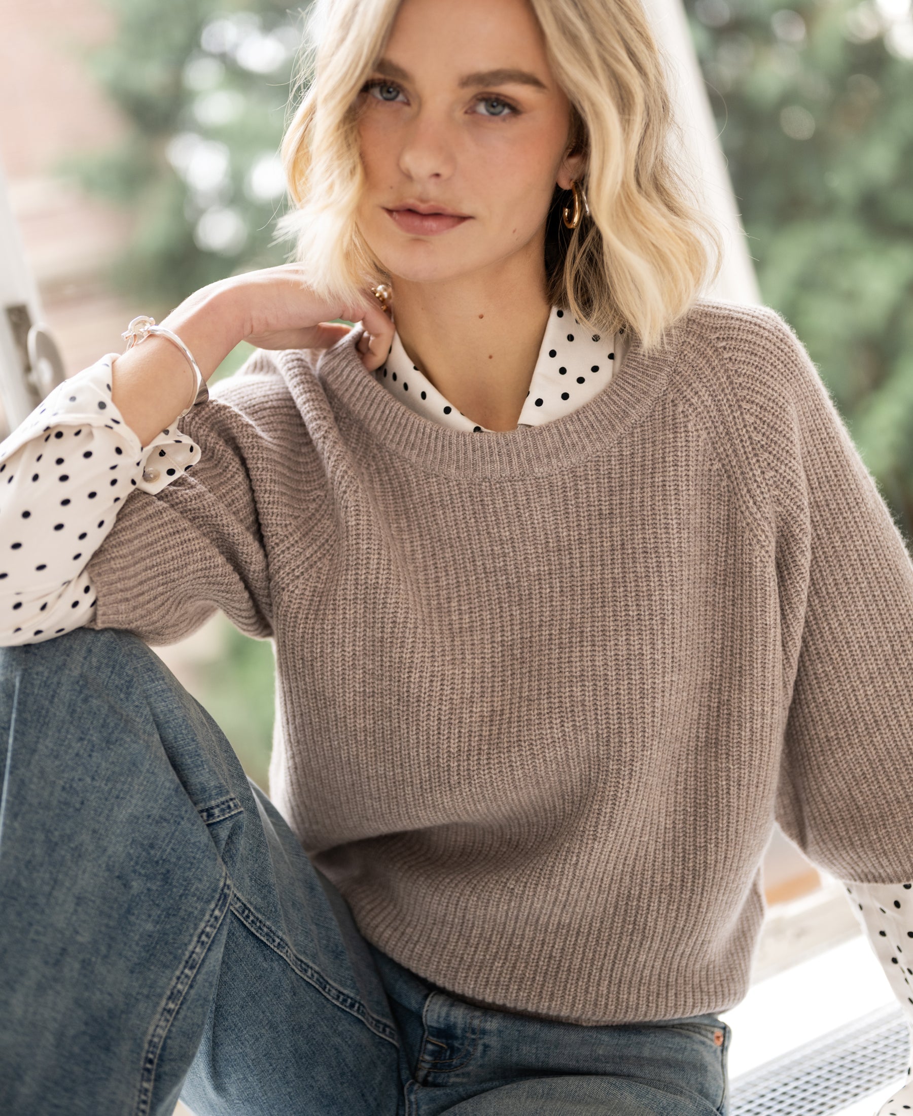 Pullover LA FRAMBOISE Warmes Taupe