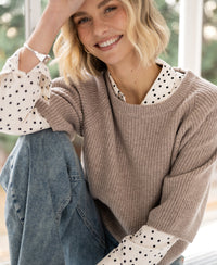 Sweater LA FRAMBOISE Warm Taupe