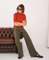 Kurzarm-Rollkragenpullover LE FRANCOIS Chili