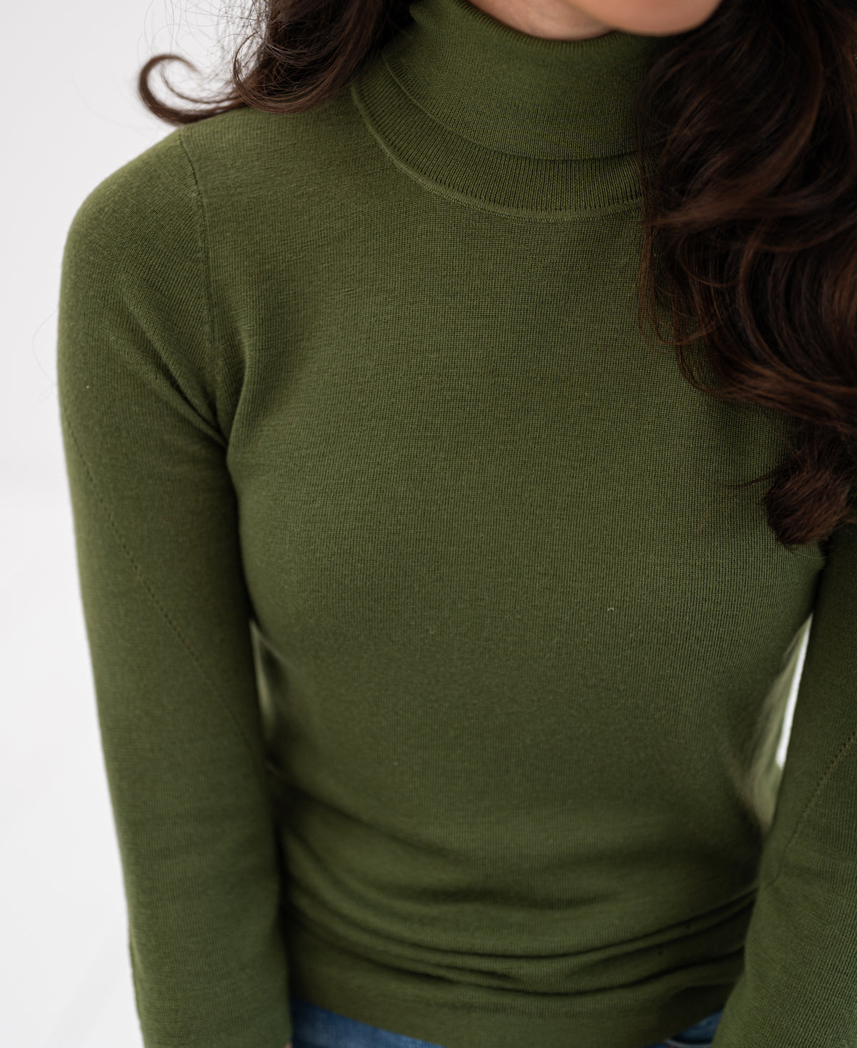 Rollkragenpullover LE FABIAN Olive