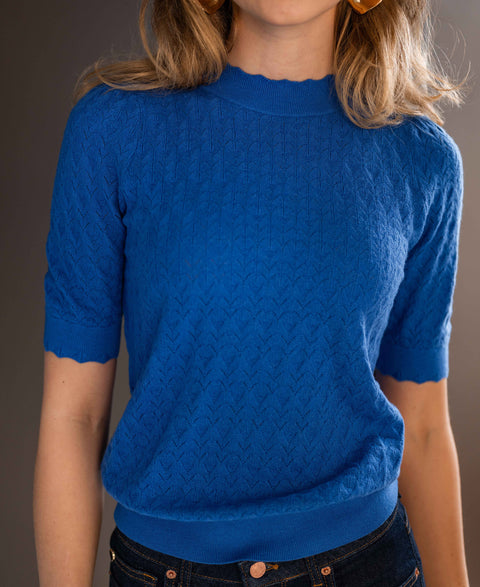 Merino wool sweater LA BRIOCHE Blue