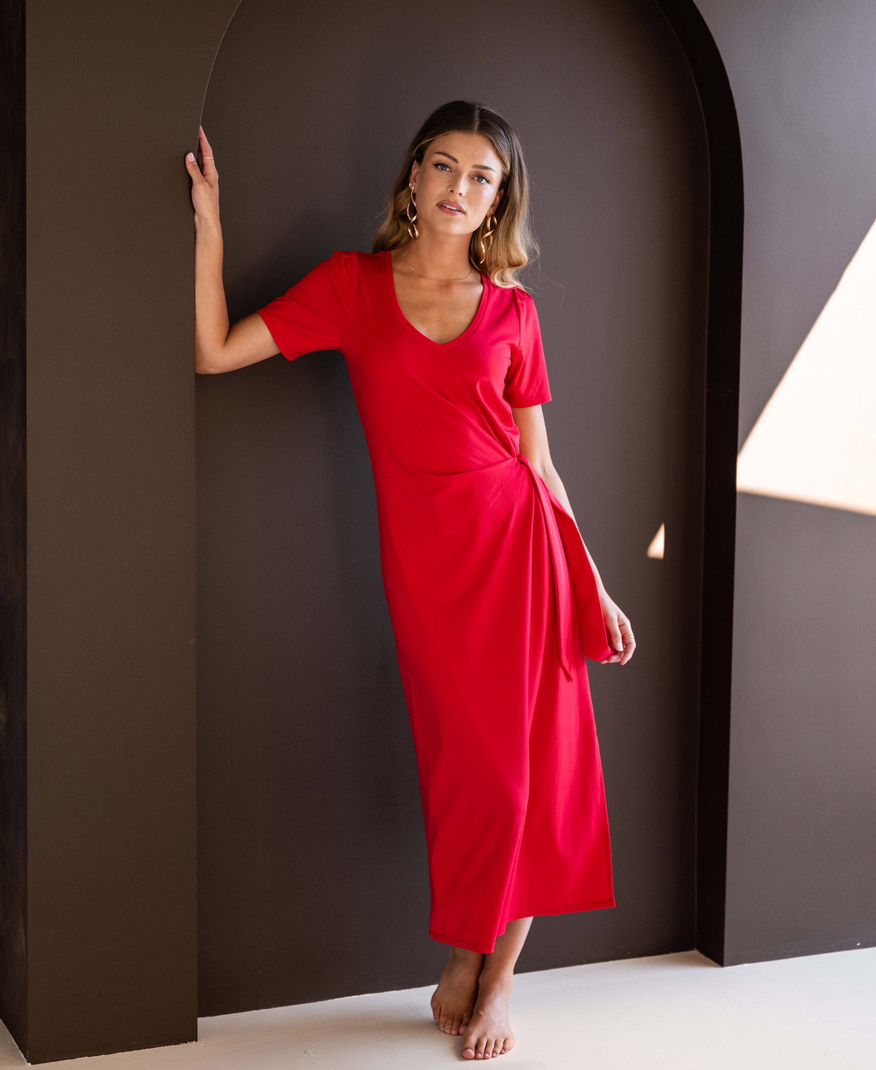 Lange jurk LA FILICIA Rood