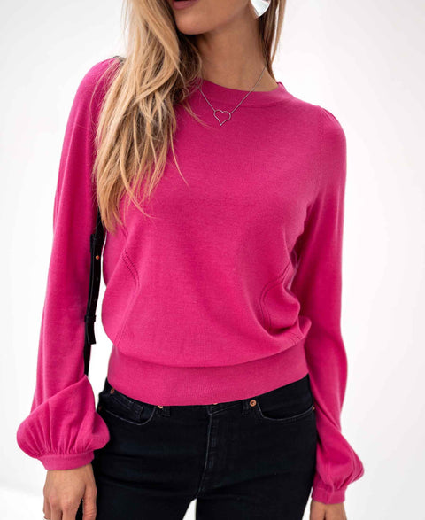 Merino knitted pullover LA COEUR Pink