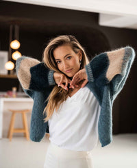 Fluffy vest LA BONBON Mistgroen