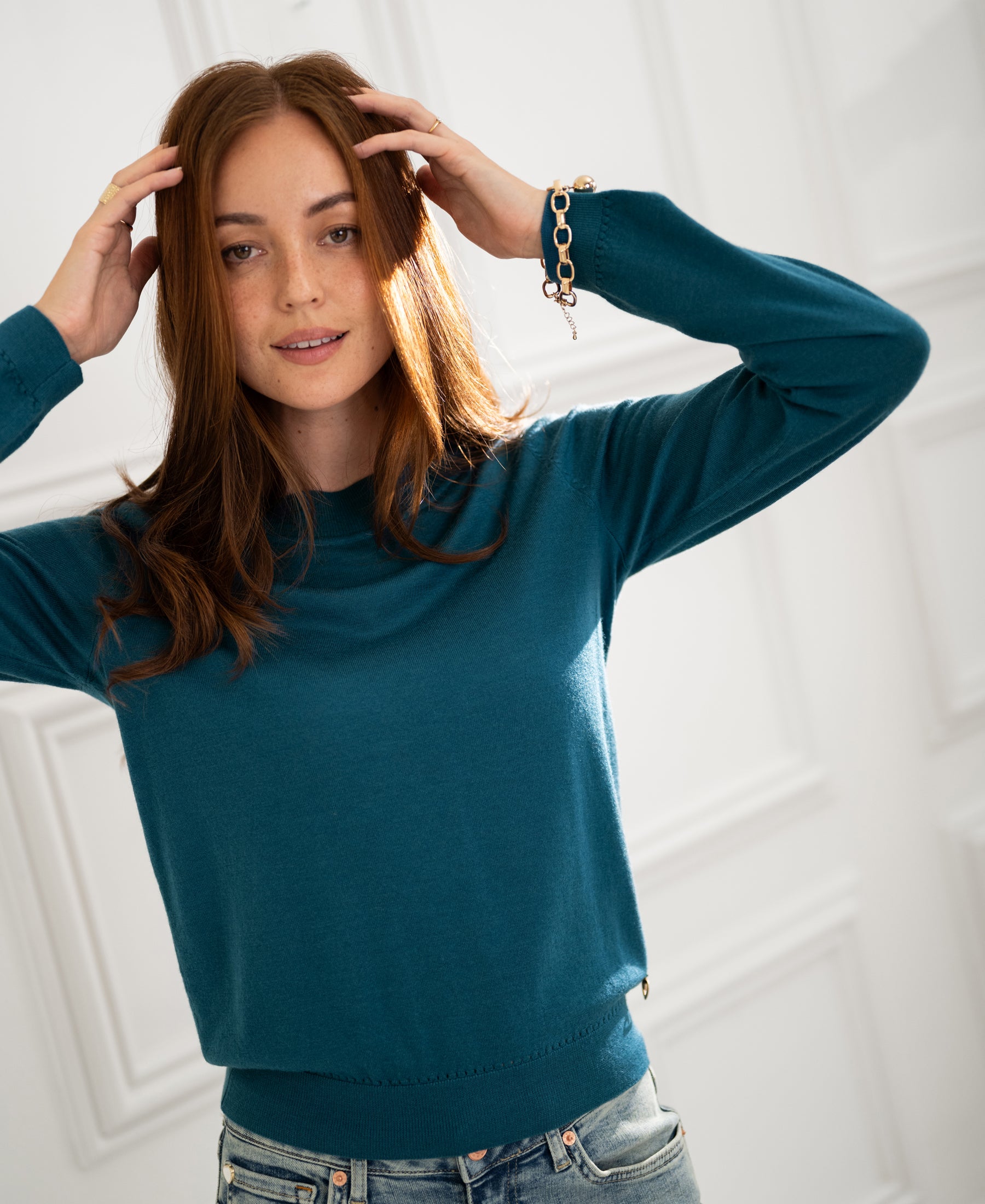 LA GIGI Petrol Merino Sweater