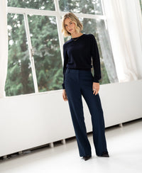 Merino trui LA GIGI in Donkerblauw