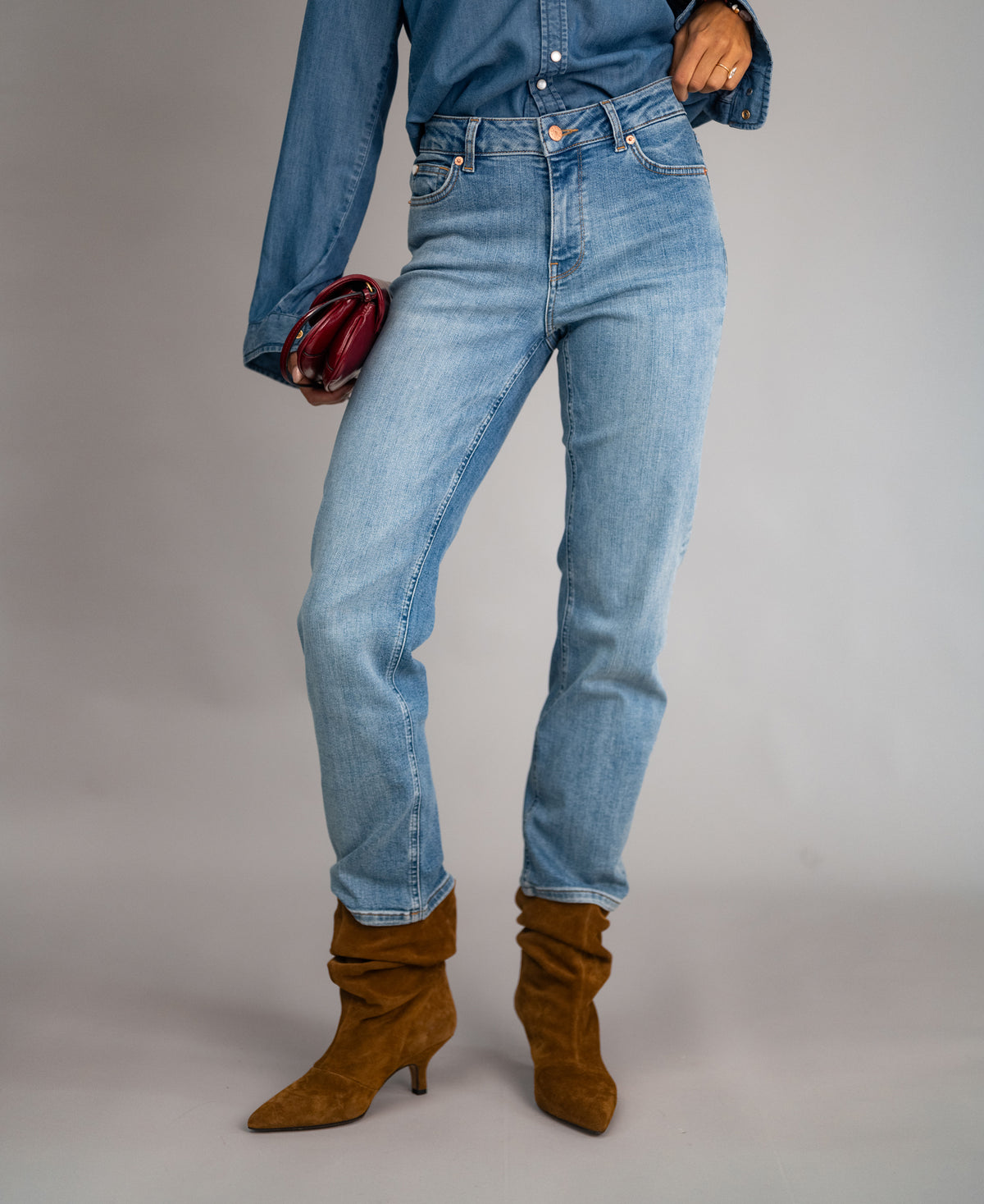 Cropped jeans LE GUY Light Stone
